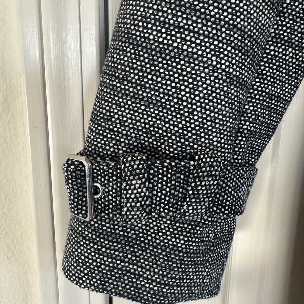 GUESS Women's Black Gray Double-Breasted Coat Water Resistant Large - Picture 3 of 10